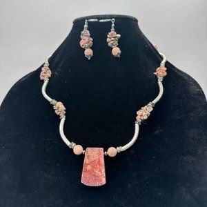 Necklace and earrings